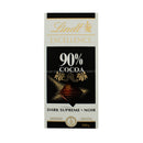 Lindt Excellence Dark 90% Cocoa Chocolate Bar 100g