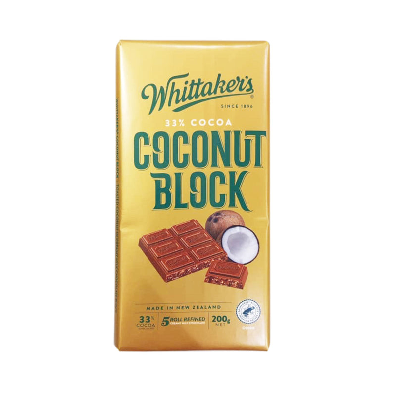 Whittaker's Block Coconut Chocolate Bar 200g