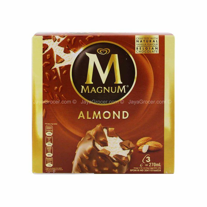 Wall's Magnum Almond Ice Cream 90ml x 3packs