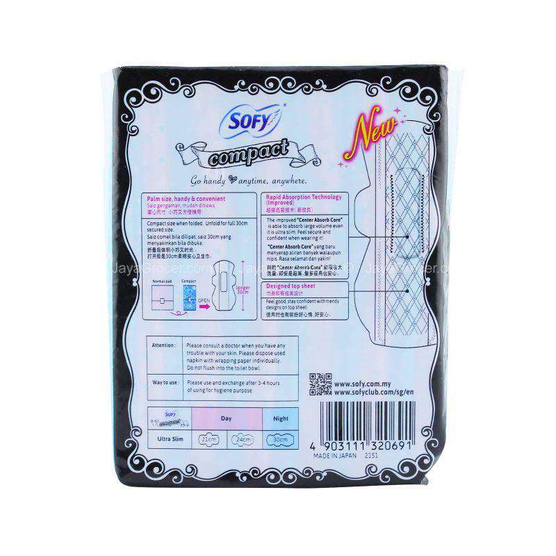 Sofy Compact Night Wings (30cm) 12pads