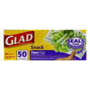 Glad Snack Zipper Bags 16.8cm x 4.2cm 50bags