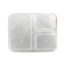 OCS 3 Compartment Transparent Container 5pcs