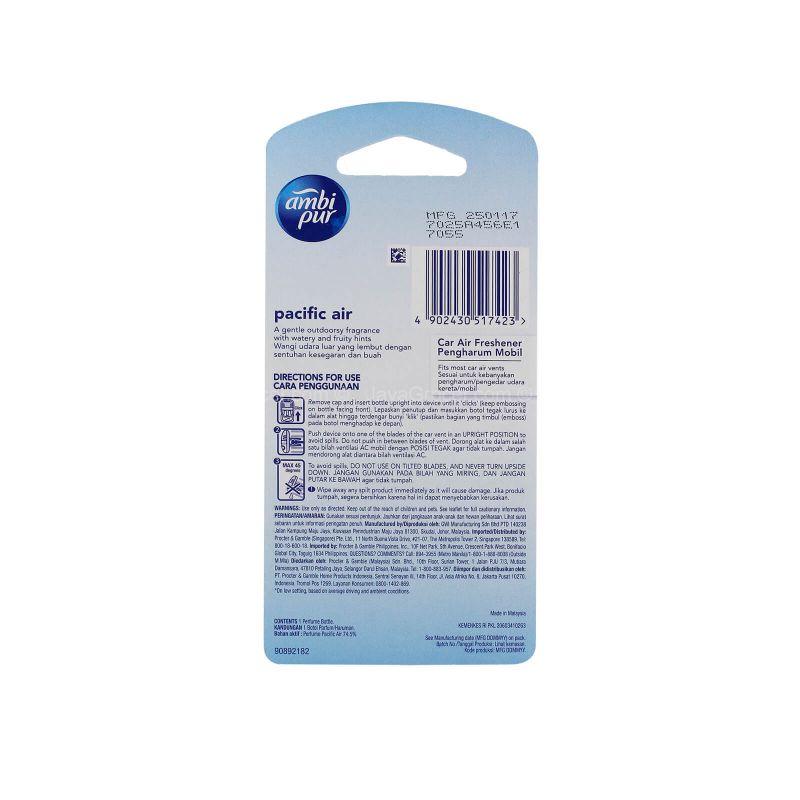 Ambi Pur Pacific Air Car Freshener Premium Clip Refill 7.5ml
