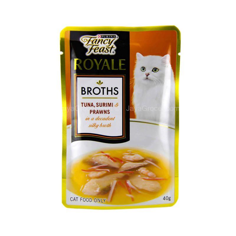 Purina Fancy Feast Royale Tuna Surimi and Prawns in a Decadent Silky Broth 40g