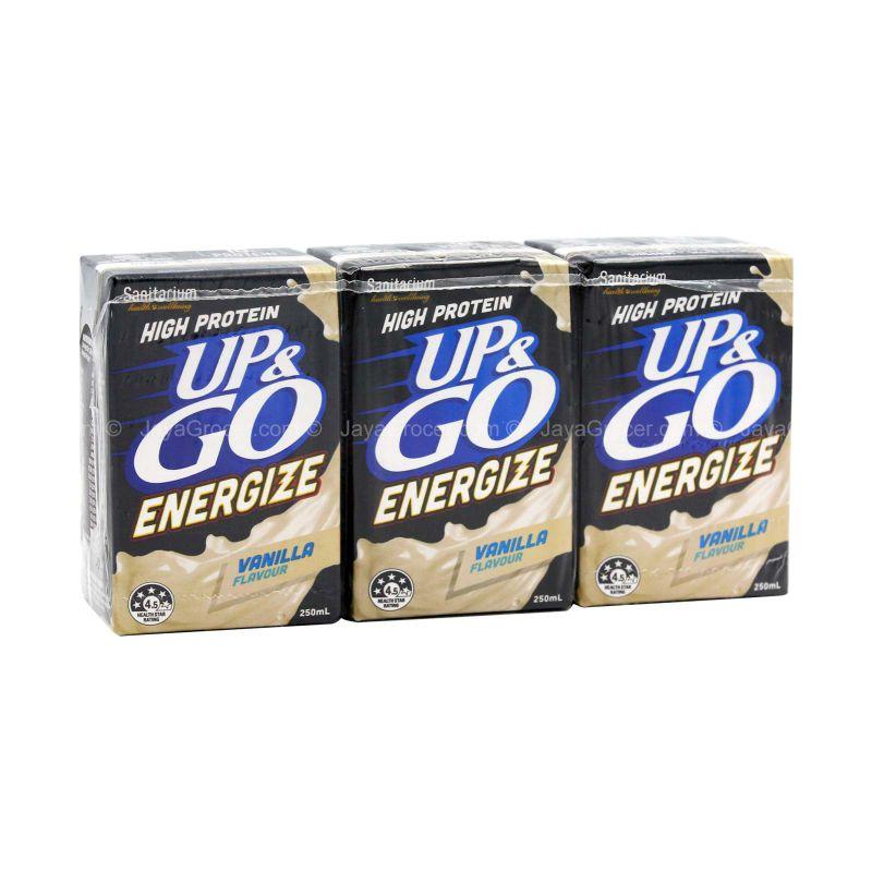 Sanitarium Up and Go Energize Vanilla Flavour 250ml x 3