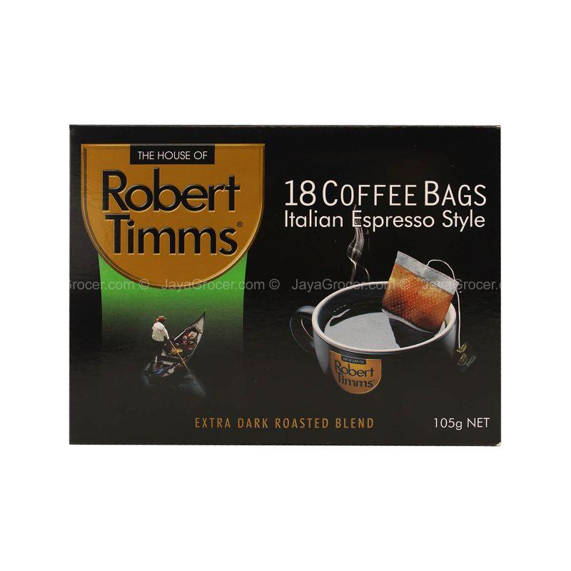 Robert Timms Italian Espresso Style Coffee Bags 105g