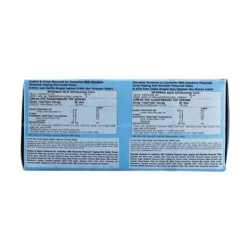 Wall's Cornetto Mini Cookies & Cream & Black Forest Ice Cream 28ml x 12