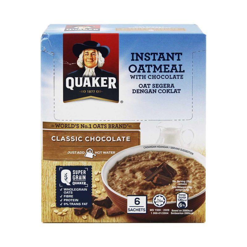 Quaker Instant Classic Chocolate Flavored Oatmeal 240g