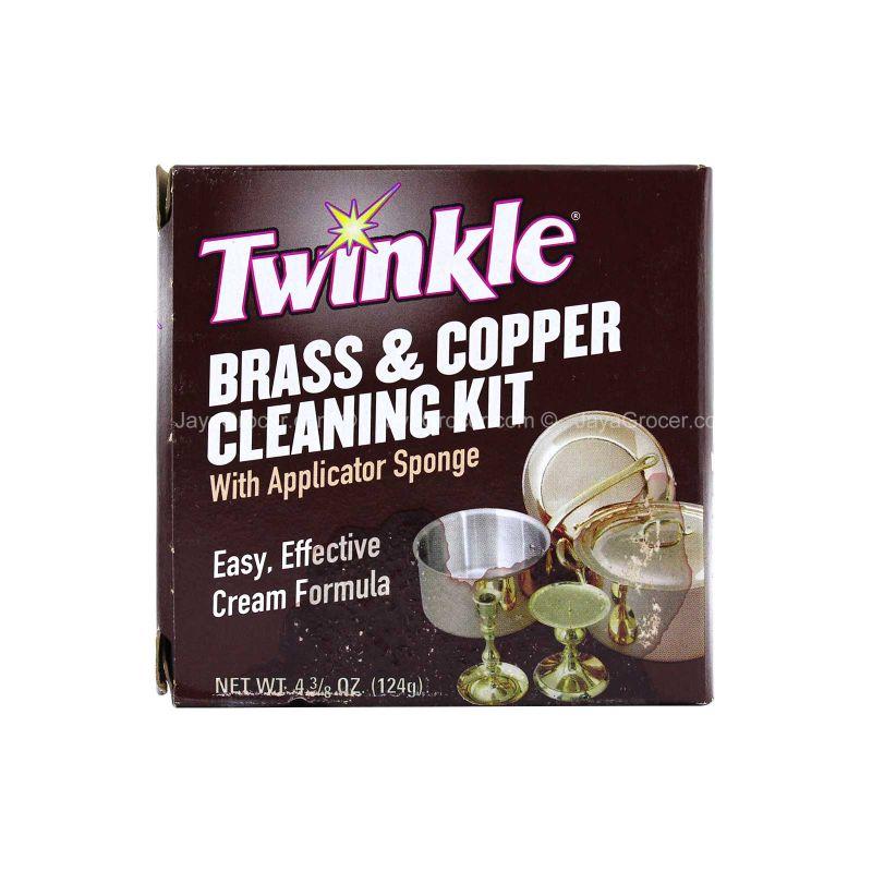 Twinkle Brass & Copper Cleaning Kit with Applicator Sponge 124g