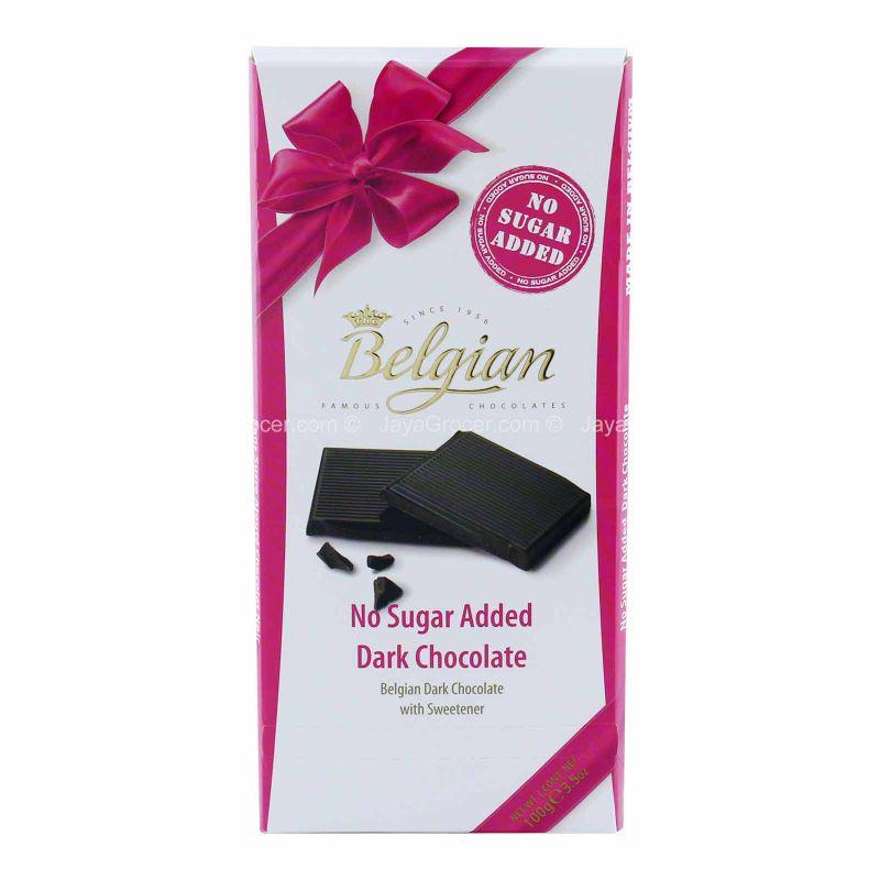 Belgian No Added Sugar Dark Chocolate 100g