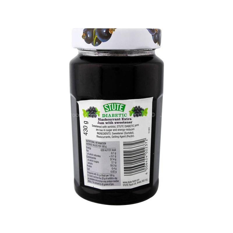 Stute Diabetic Blackcurrant Extra Jam 430g
