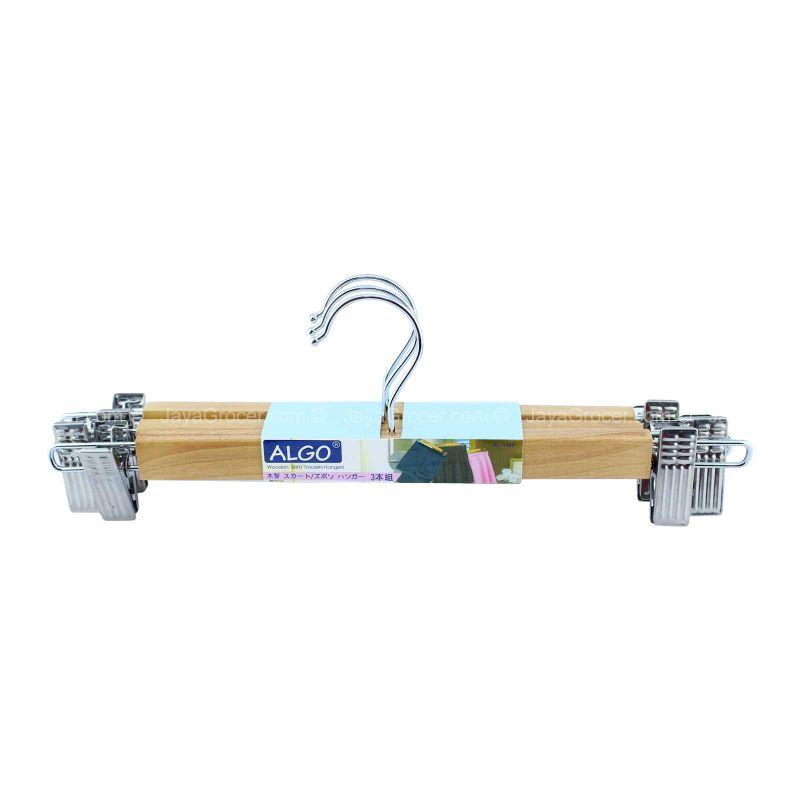 Algo Wooden Skirts/Trousers Hanger 3pcs