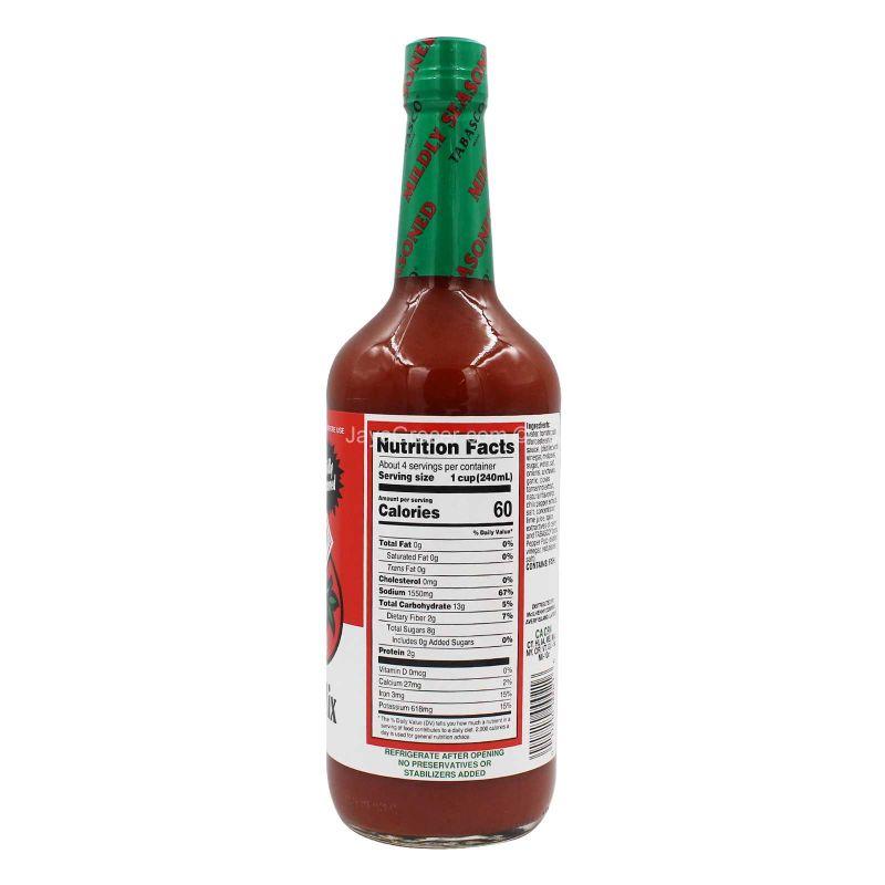 Tabasco  Tomato Cocktail Bloody Mary Mix 946ml