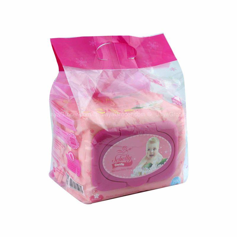 Schelly Gentle Premium Soft Baby Wipes 100sheets x 2packs