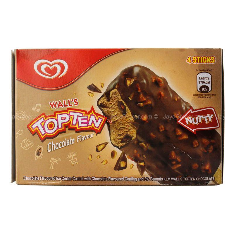 Wall's Top Ten Chocolate Ice Cream 73ml x 4packs