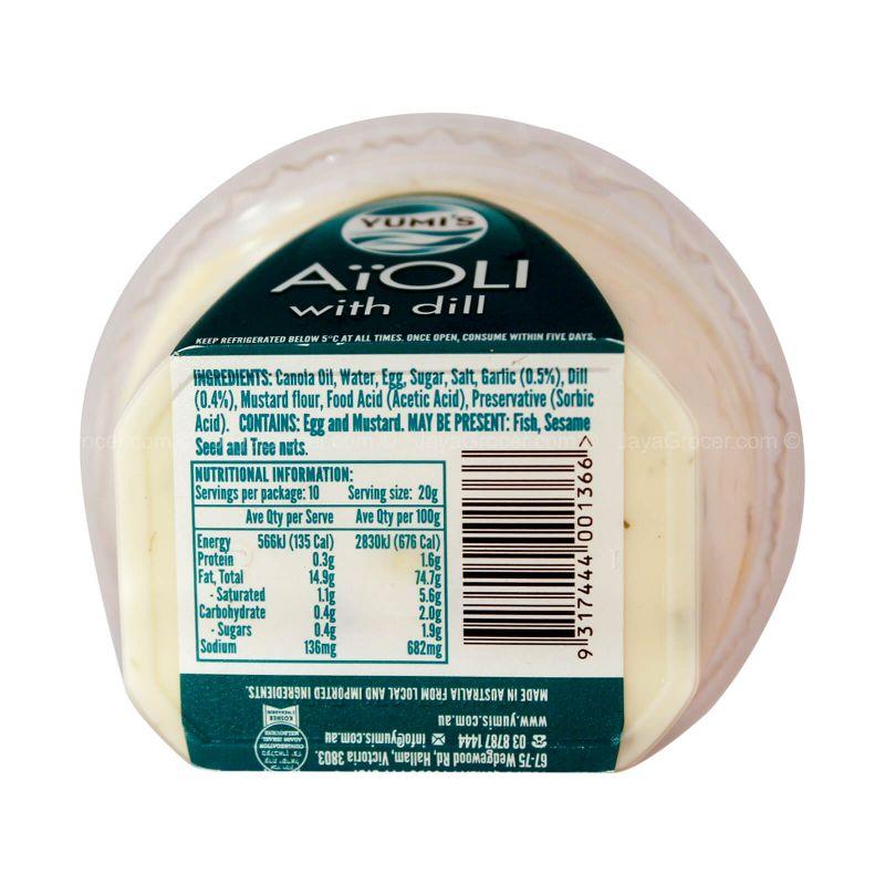 Yumi’s Aioli Sauce with Dill 200g