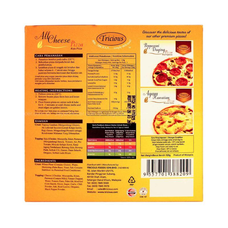 Tricious 6 Inches All Cheese Frozen Pizza 120g