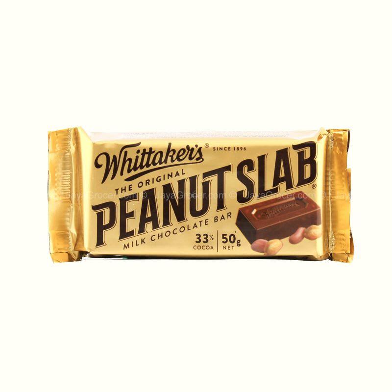Whittaker’s Peanut Slab Milk Chocolate Bar 50g