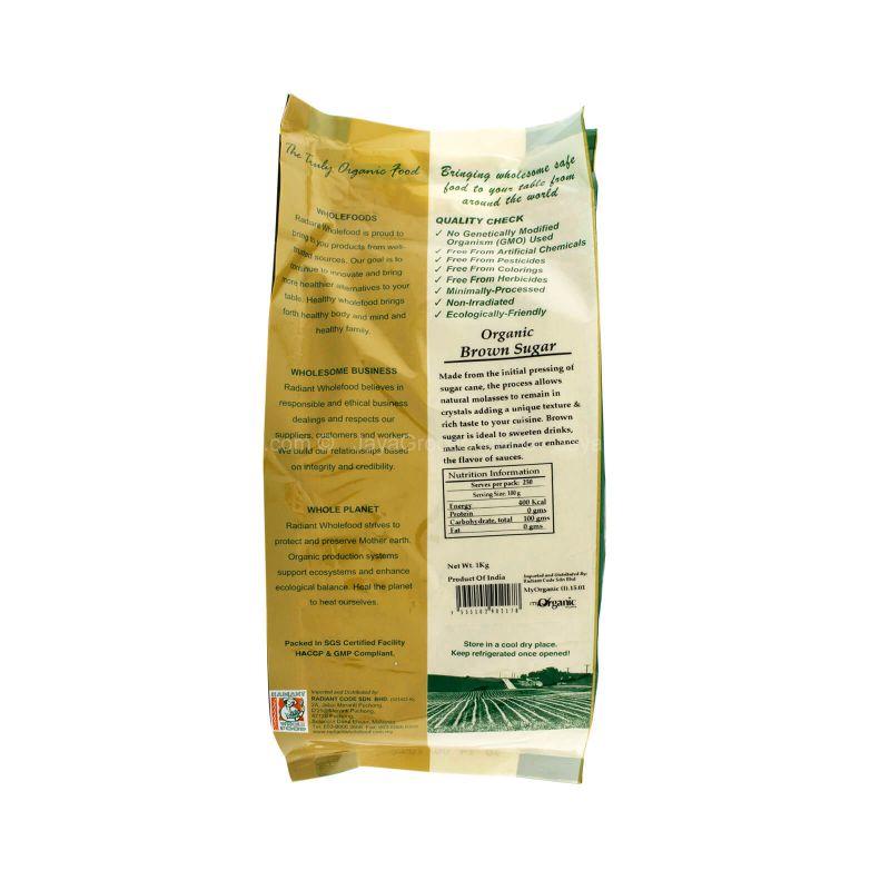 Radiant Whole Food Organic Brown Sugar 1kg