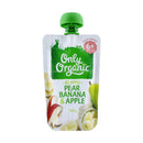 Only Organic Pear, Banana and Apple Baby Fruit 120g