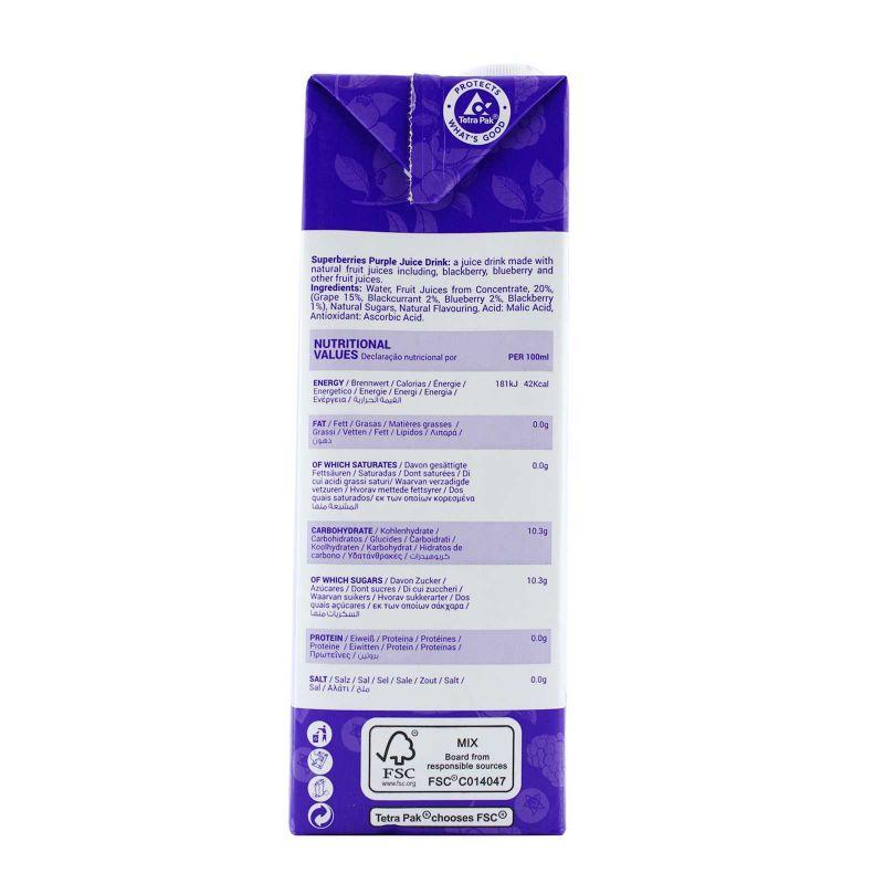 The Berry Company Superberries Purple Fruit Juice 1L