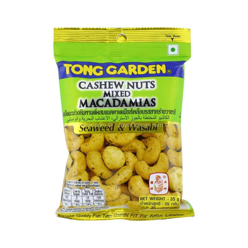 Tong Garden Seaweed and Wasabi Cashew Nuts Mixed Macadamias 35g