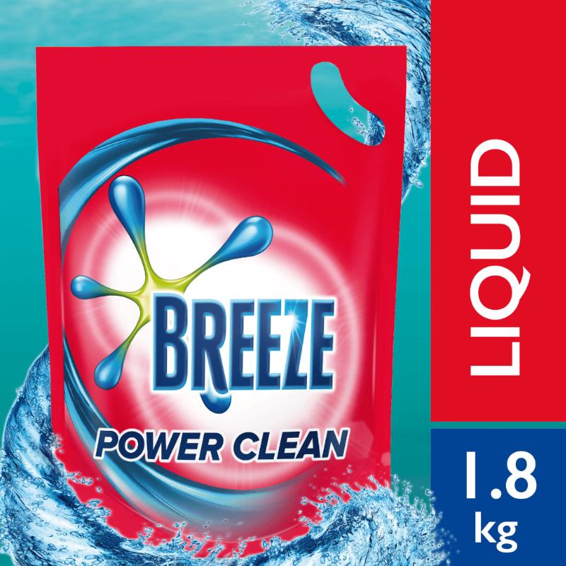 Breeze Detergent Liquid Power Clean Refill Pack 1.8kg