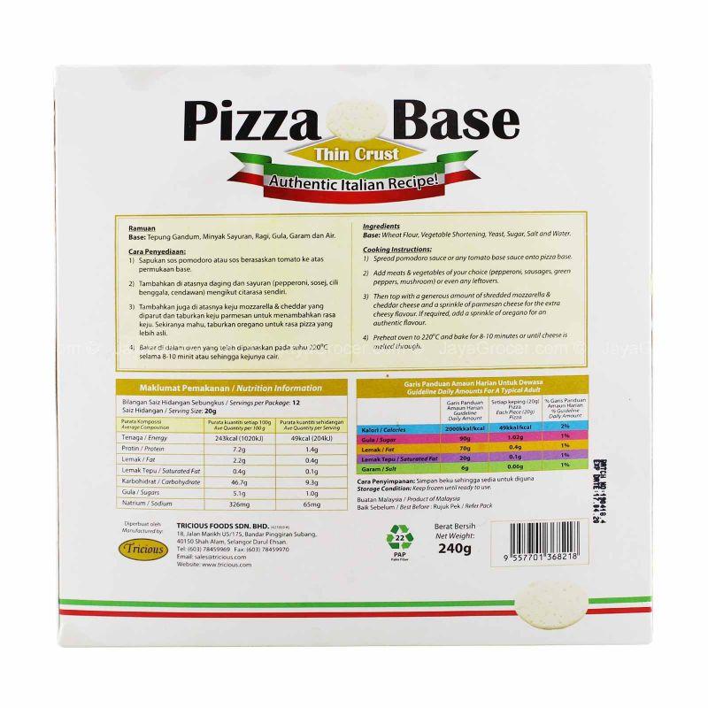 Tricious Pizza Base Thin Crust 240g