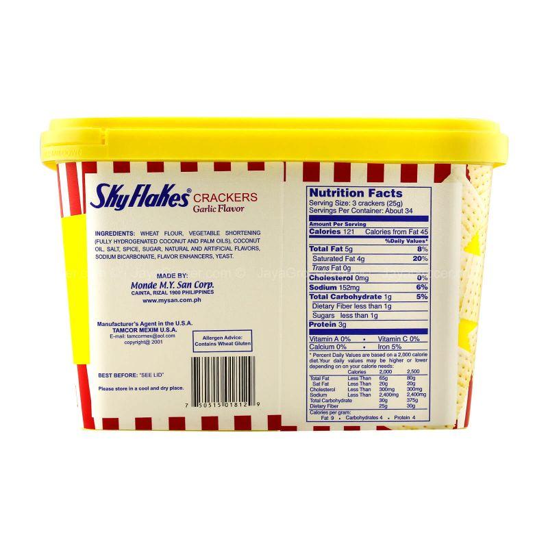 Sky Flakes Garlic Flavor Crackers 850g
