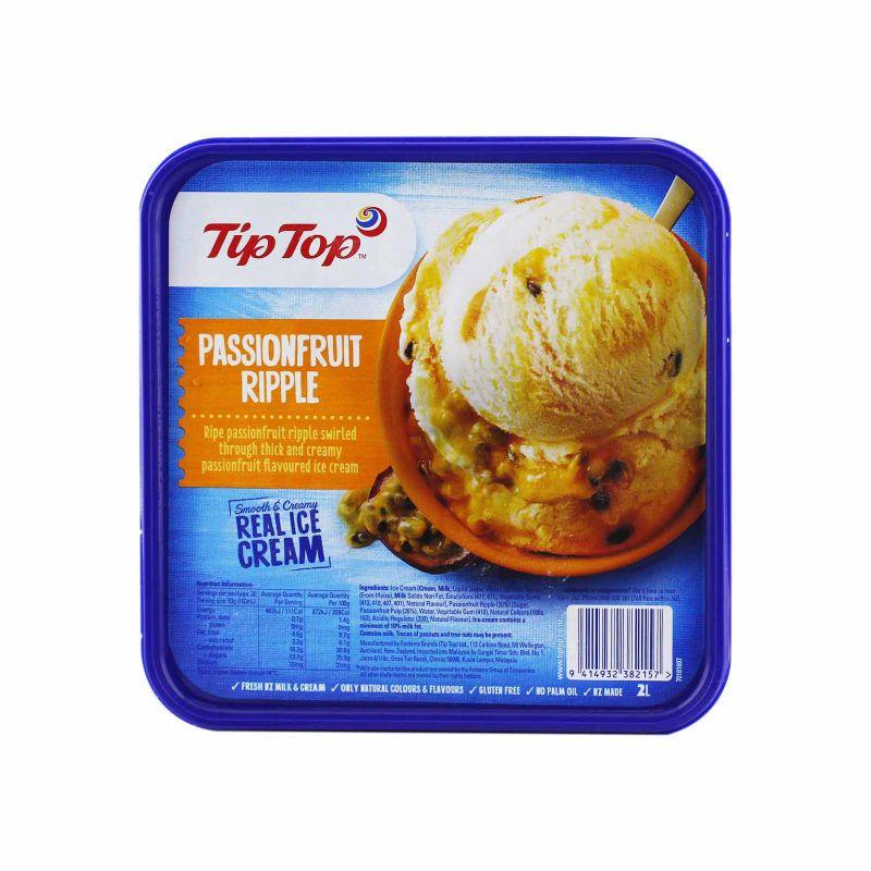 Tip Top Passionfruit Ripple Ice Cream 2L
