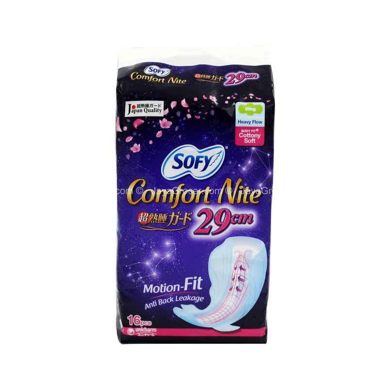 Sofy Comfort Nite Heavy Flow Wing Pad 29cm 29cm x 16pcs