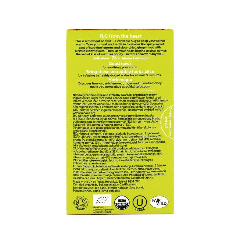 Pukka Lemon, Ginger and Manuka Honey Herbal Tea 40g