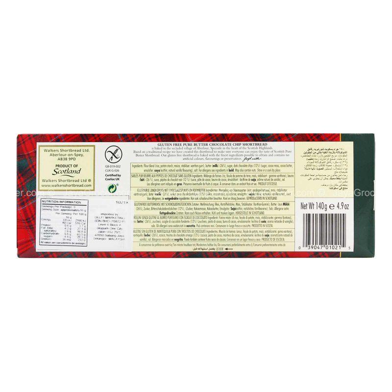 Walkers Chocolate Chip Shortbread 140g