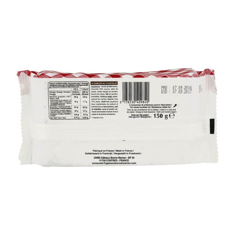 Bonne Maman Tout Chocolat Sables (Chocolate Biscuits) 150g