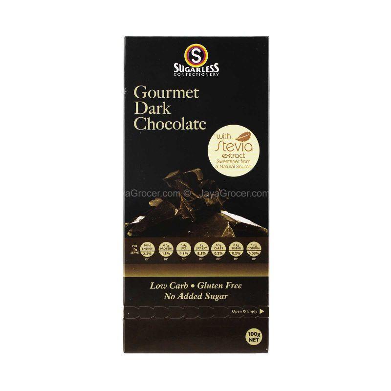 Sugarless Confectionery Gourmet Dark Chocolate 100g