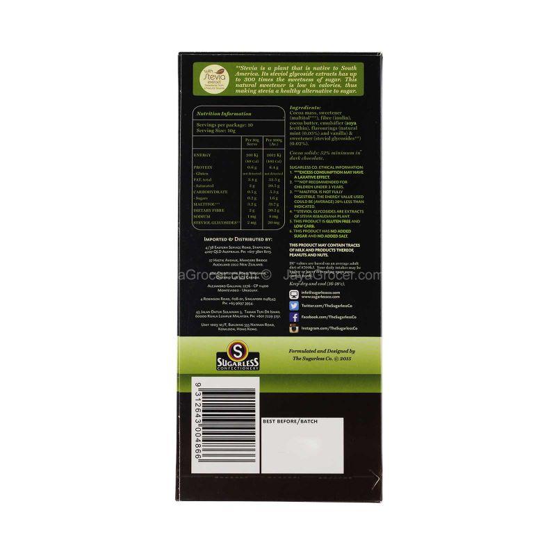 Sugarless Confectionery Dark Chocolate & Mint 100g