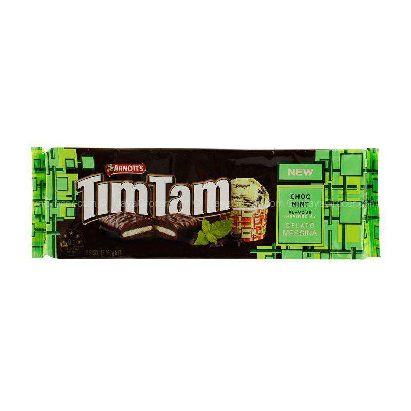 Arnott's TimTam Choc Mint Flavour Biscuit 160g