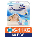 Diapex Premium Diapers M (6-11kg) 60pcs