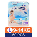 Diapex Premium Diapers L (9-14kg) 50pcs