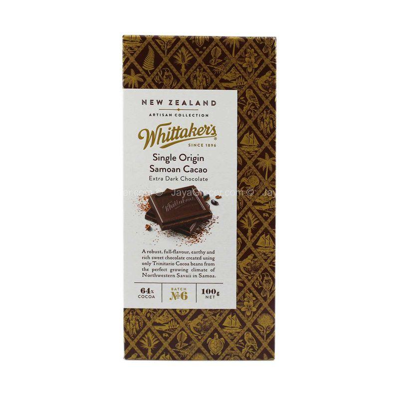 Whittaker’s Single Origin Samoan Cacao Extra Dark Chocolate 100g