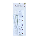 Zeatar 2M 4 Gang Individually Switched Extension Lead 1unit