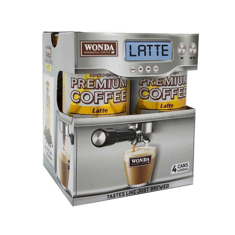 Wonda Premium Coffee Latte Milk Coffee Drink 240ml x 4