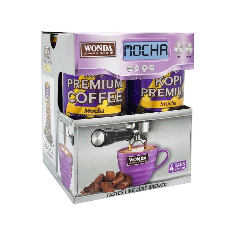 Wonda Premium Coffee Mocha Milk Coffee Drink 240ml x 4