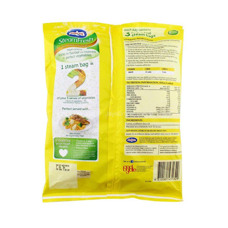 Bird's Eye Steam Fresh Carrot, Cauliflower and Broccoli Mix 450g