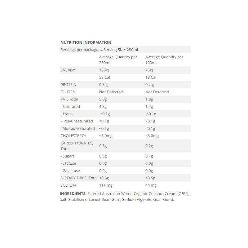 Australia's Own Unsweetened Coconut Milk 1L