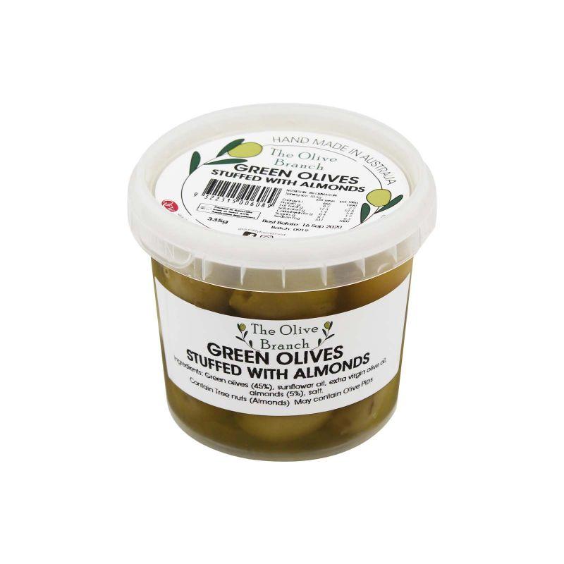 The Olive Branch Green Olives Stuffed with Almonds 335g