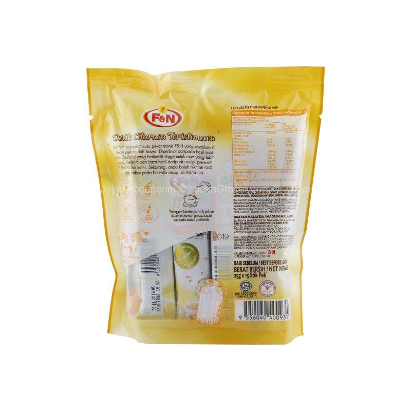 F&N Milk Stix Full Cream Sweetened Condensed Milk 25g x 15