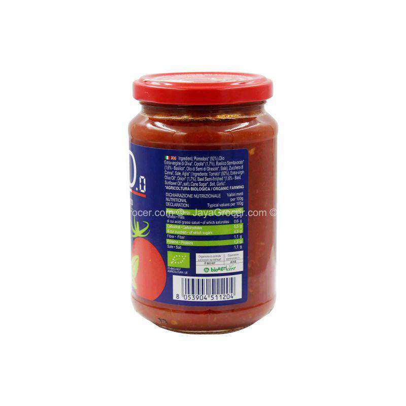 Bio.0 Organic Basil Pasta Sauce 340g