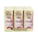 Binggrae Lychee and Peach Flavored Milk Drink 200ml x 6