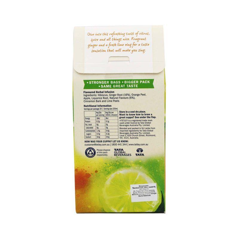 Tetley Twists Lime Ginger Teabags 40g